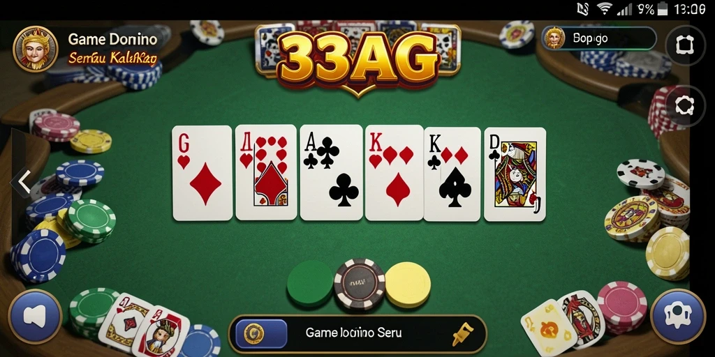 Tampilan gameplay kompetitif Domino di 33AG yang seru.
