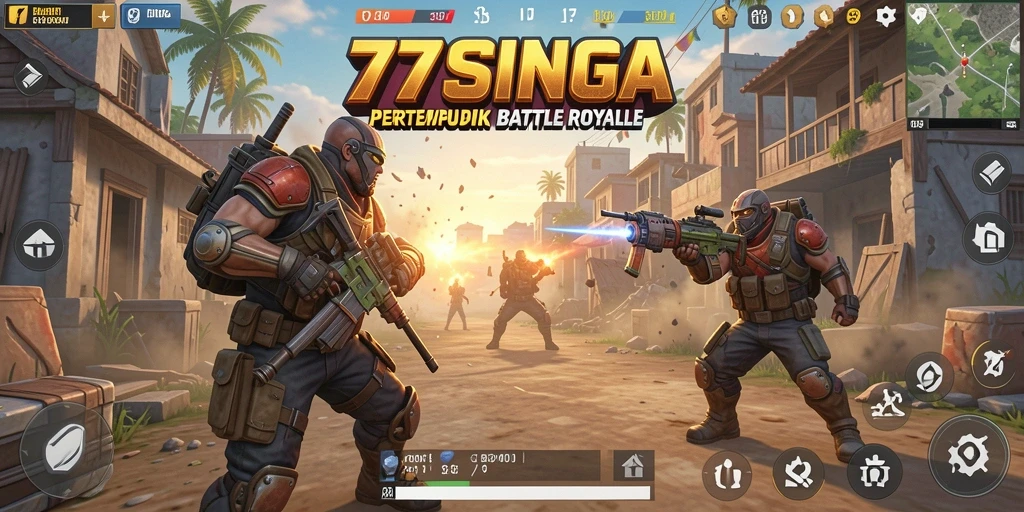 Gameplay seru di arena pertempuran 77SINGA dengan banyak pemain.