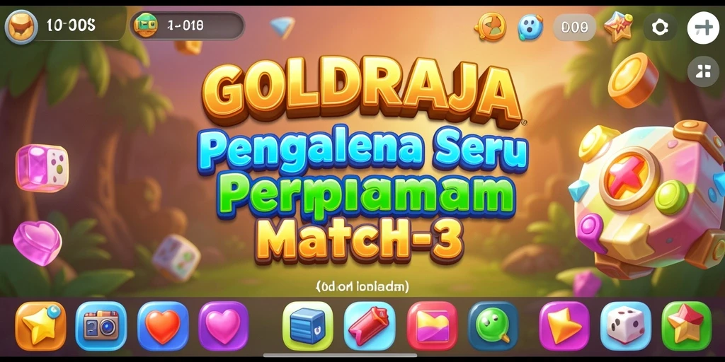 Gameplay seru dan penuh warna dalam GOLDRAJA.