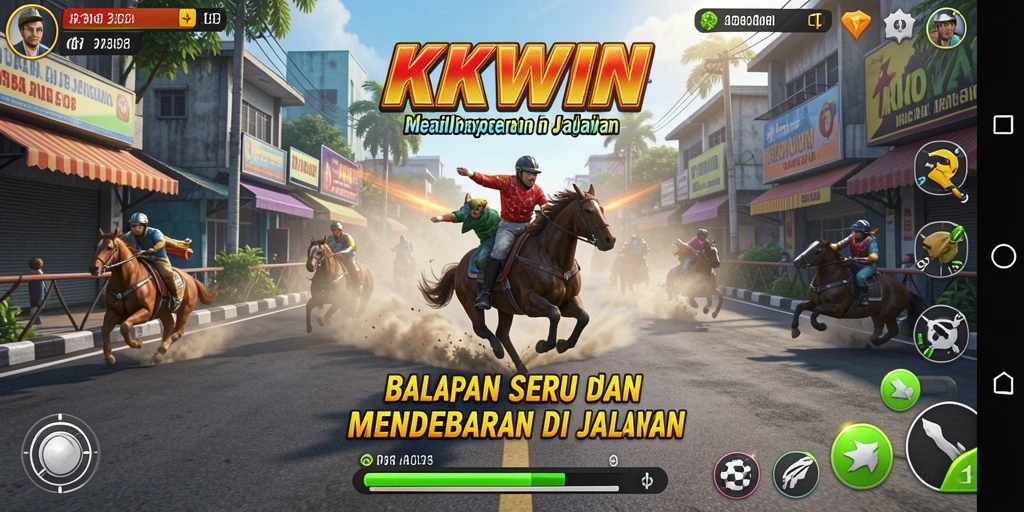 Screenshot gameplay KKWIN yang mendebarkan dan penuh aksi.