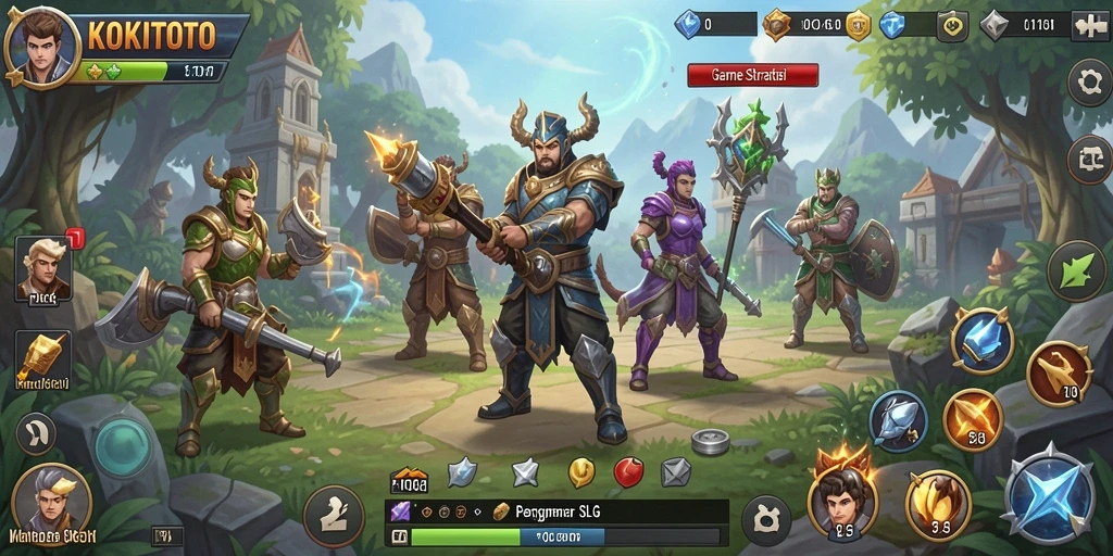 Tampilan gameplay KOKITOTO yang menarik dan penuh strategi.