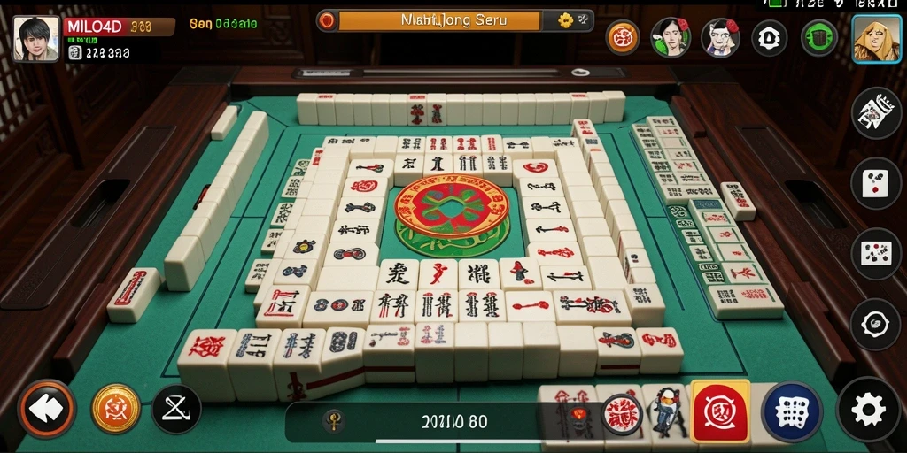 Tangkapan layar gameplay MILO4D yang menunjukkan keseruan Mahjong.