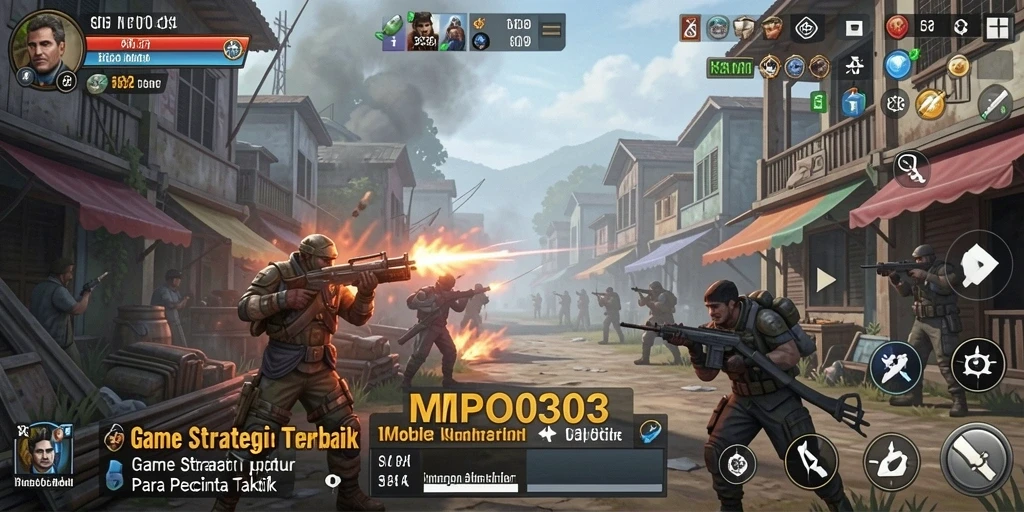 Screenshot MPO303 menampilkan momen strategi intens dalam pertempuran.