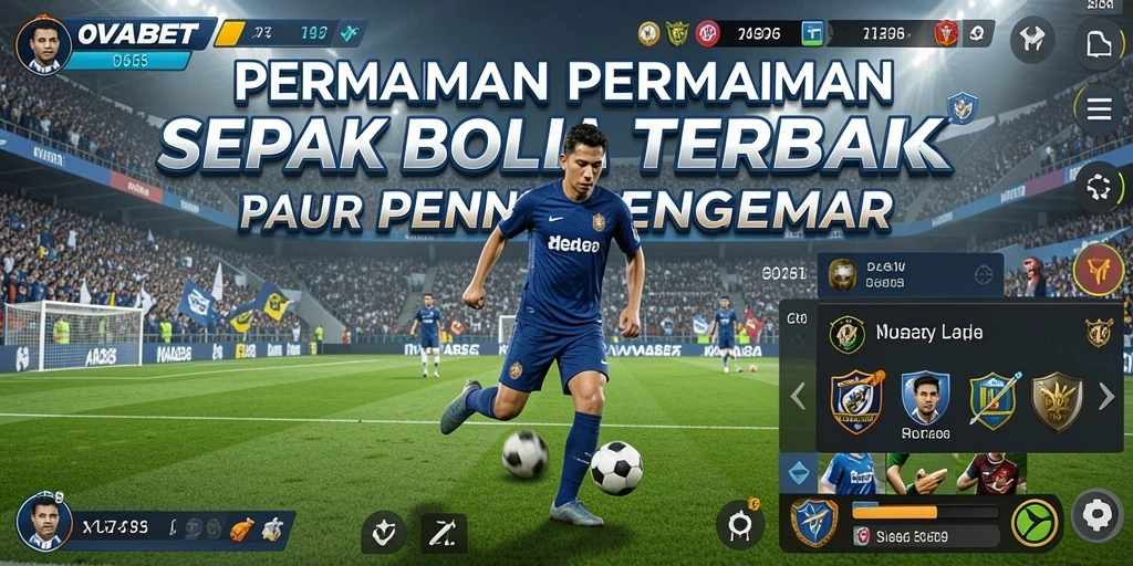 Tangkapan layar utama OVABET yang menampilkan aksi seru permainan sepak bola.