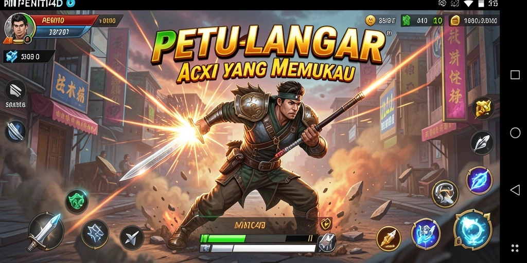 Tampilan dinamis gameplay PENITI4D yang penuh aksi.