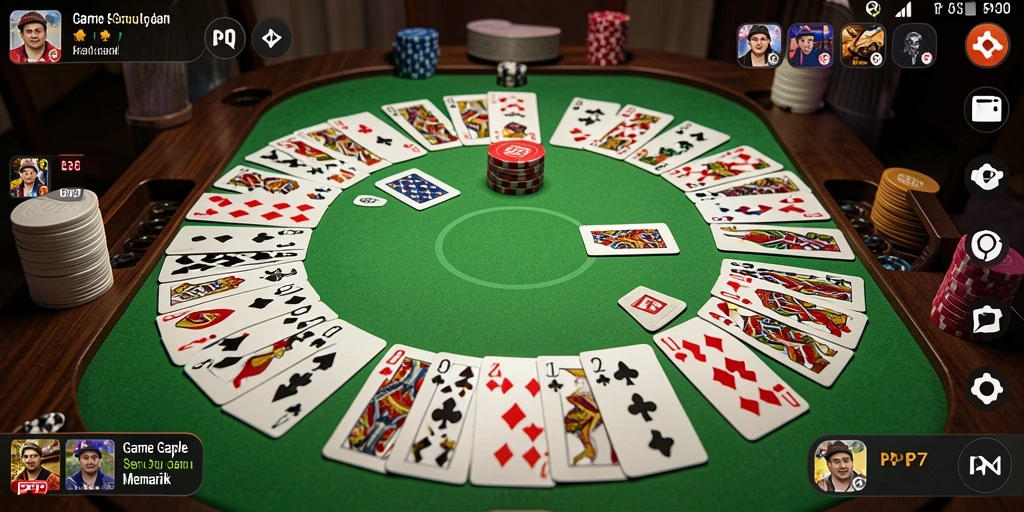 Tampilan gameplay PP7 yang menarik saat bermain Gaple.