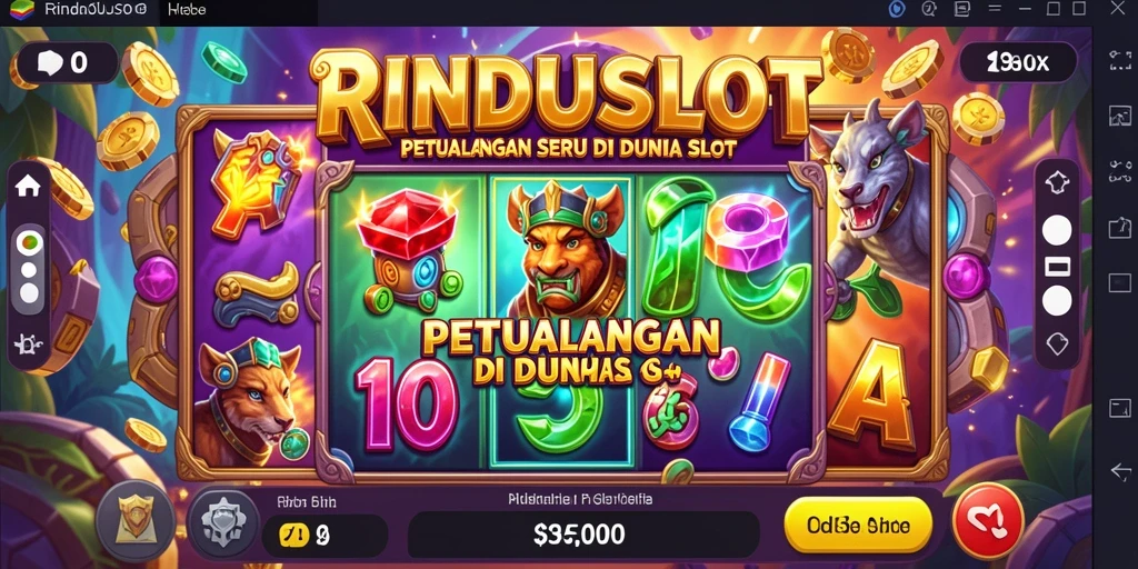 Tampilan gameplay <strong>RINDUSLOT</strong> yang penuh warna dan menarik.
