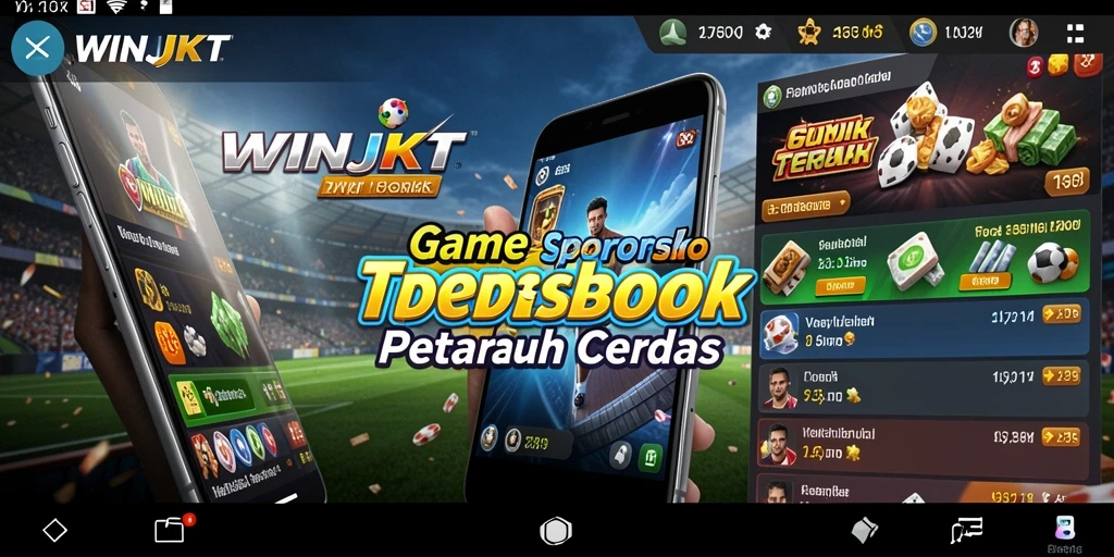 Tampilan utama WINJKT dengan berbagai pilihan taruhan olahraga.