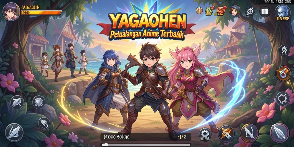 Tampilan menarik dari gameplay YAGAOHEN dengan karakter Anime.