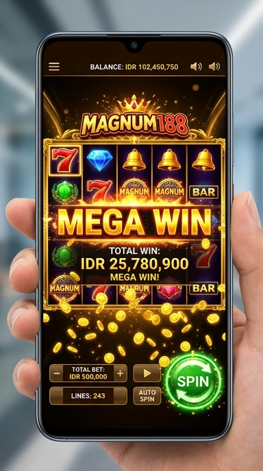 Tampilan antarmuka pengguna aplikasi magnum188.